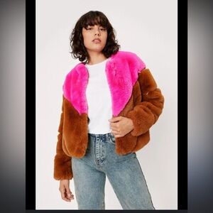 Nasty Gal Faux Fur brand new with tags UK size 12 US size 8